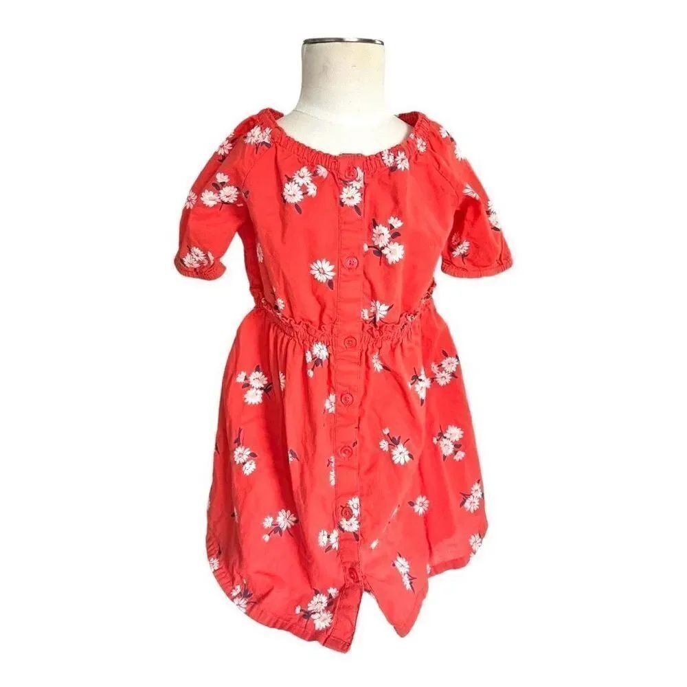 Baby Girls Old Navy Spring Daisy Floral Button Down Dress - Sz 2T